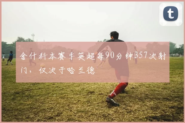 舍什科本赛季英超每90分钟357次射门，仅次于哈兰德