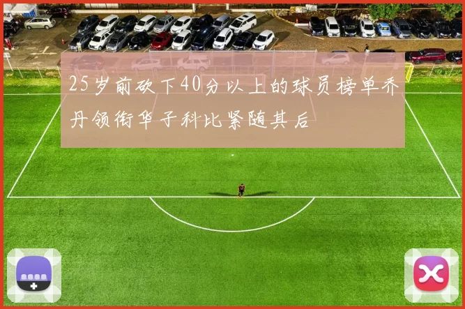 25岁前砍下40分以上的球员榜单乔丹领衔华子科比紧随其后